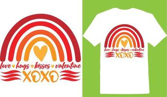 amour câlins bisous saint valentin xoxo saint valentin t-shirt vecteur