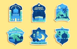 isra 'mi'raj salutation stickers vecteur