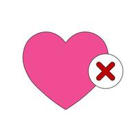 illustration simple de l'icône du cœur pour st. La Saint-Valentin vecteur