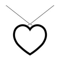 illustration simple de pendentif, icône de chainette pour st. La Saint-Valentin vecteur