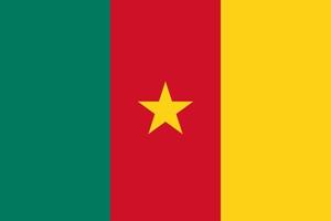 drapeau du cameroun illustration simple pour le jour de lindépendance ou les élections vecteur