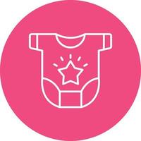 icône de fond de cercle de ligne de vêtements pour bébés vecteur