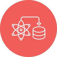 icône de fond de cercle de ligne de science des données vecteur