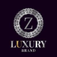 lettre z création de logo vectoriel cercle initial de luxe