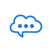 logo de discussion en nuage vecteur