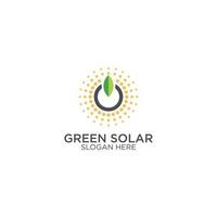 création de logo solaire vert vecteur