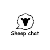 création de logo de chat mouton vecteur