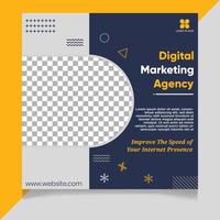 poste d'agence de marketing digital vecteur