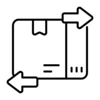 vecteur de distribution de colis dans un style moderne, icône premium