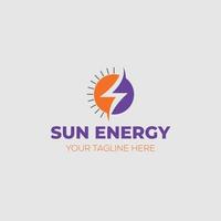 modèle de vecteur de conception de logo électrique énergie panneau solaire