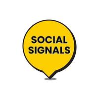 signaux sociaux discours bulle icône étiquette signe conception vecteur