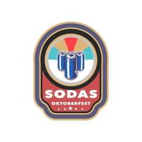 modèle de logo d'insigne de sodas vecteur