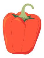 paprika rouge, vecteur de produit biologique de poivron