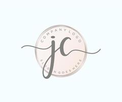 logo féminin initial jc. utilisable pour les logos nature, salon, spa, cosmétique et beauté. élément de modèle de conception de logo vectoriel plat.