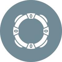 icône de fond de cercle de glyphe de sauveteur vecteur