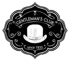 gentlemen club, étiquette rétro vintage à la craie vecteur