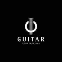 création de logo abstrait guitare classique de luxe vecteur