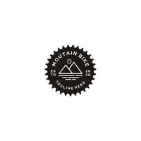 vélo manivelle vtt logo icône vecteur