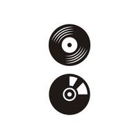 vinyle rétro vintage icône minimaliste logo design inspiration vecteur