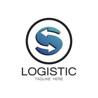 logistique logo icône illustration vecteur conception distribution symbole livraison de marchandises économie finance