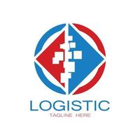 logistique logo icône illustration vecteur conception distribution symbole livraison de marchandises économie finance