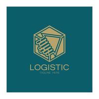 logistique logo icône illustration vecteur conception distribution symbole livraison de marchandises économie finance