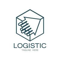 logistique logo icône illustration vecteur conception distribution symbole livraison de marchandises économie finance