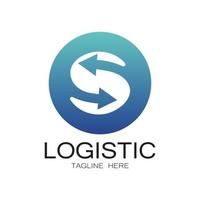 logistique logo icône illustration vecteur conception distribution symbole livraison de marchandises économie finance