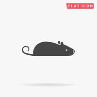 icône de vecteur plat de souris. illustrations de conception de style dessinés à la main.