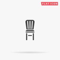 tabouret, chaise icône vectorielle plate. illustrations de conception de style dessinés à la main. vecteur
