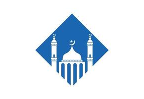 création de logo de mosquée, modèle de logo islamique, illustration vectorielle vecteur