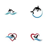 illustration vectorielle du logo orca sur un design tendance. vecteur