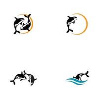 illustration vectorielle du logo orca sur un design tendance. vecteur