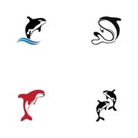 illustration vectorielle du logo orca sur un design tendance. vecteur