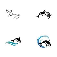 illustration vectorielle du logo orca sur un design tendance. vecteur