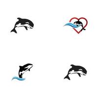 illustration vectorielle du logo orca sur un design tendance. vecteur