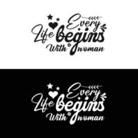 bonne journée des femmes t-shirt typographie design pro vecteur