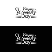 conception de typographie de t-shirt happy women's day gratuite vecteur
