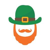 élément de la saint patrick de personnages lutin avec chapeau vert vecteur