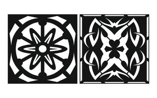 motifs floraux décoratifs, gabarit géométrique pour la découpe laser cnc vecteur