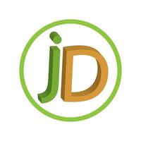 logo lettre jd vecteur