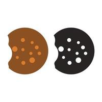 icône de biscuit ou icône de pain sec vecteur