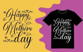 fête des mères - t-shirt meilleure maman du monde vecteur