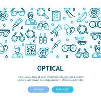 carte d'affiches de bannière de dépliant d'ophtalmologie et d'optométrie. vecteur