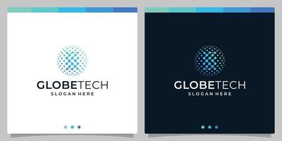 inspiration logo lettre initiale s abstrait avec style globe tech et dégradé de couleur. vecteur premium