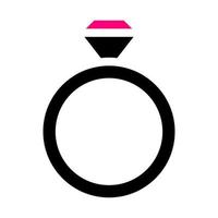 icône de bague solide noir rose style valentine illustration vectorielle parfaite. vecteur