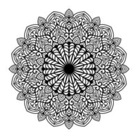 dessin au trait floral mandala décrit doodle pour les pages à colorier intérieur, page de coloriage floral mandala vecteur