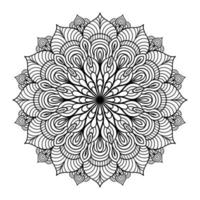 dessin au trait floral mandala décrit doodle pour les pages à colorier intérieur, page de coloriage floral mandala vecteur