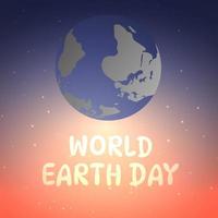 conception de poste de la journée mondiale de la terre vecteur