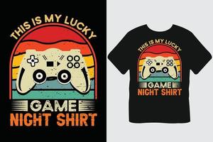 c'est ma conception de t-shirt de jeu de chemise de nuit de jeu chanceux vecteur